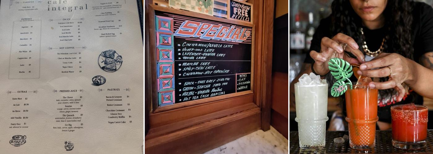 Cafe Integral at Freehand Los Angeles Menu