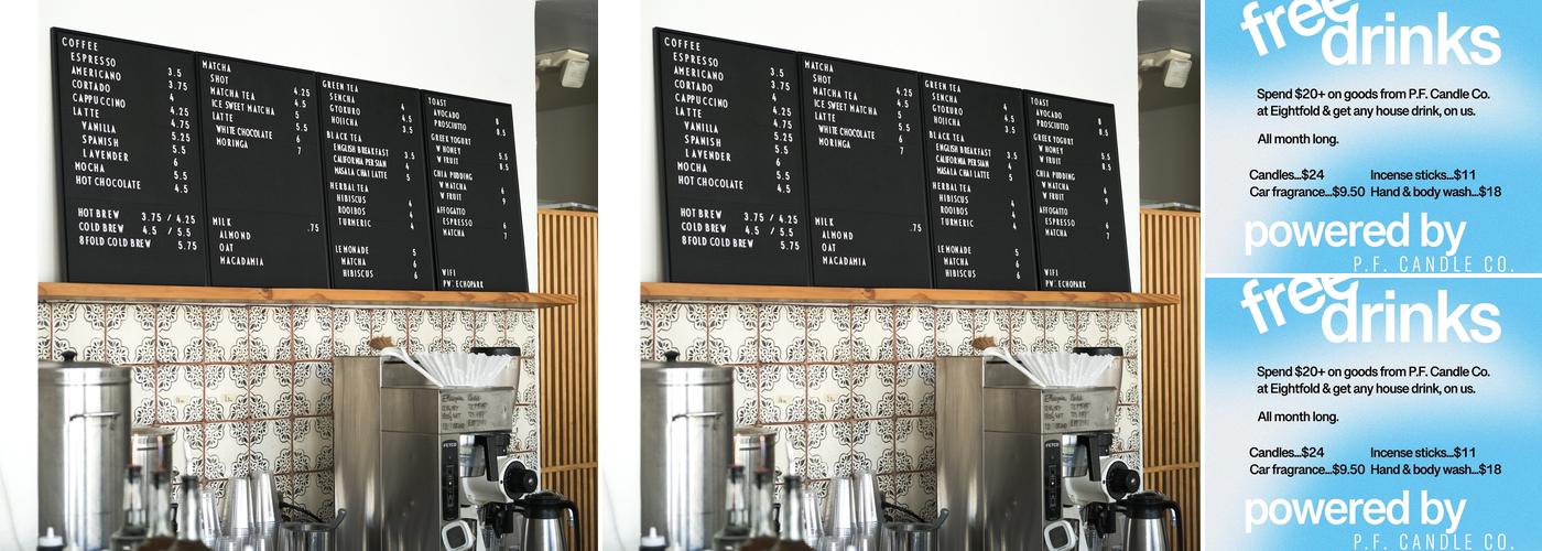 Eightfold Coffee Menu