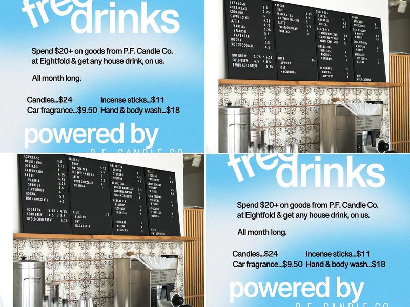 Eightfold Coffee Menu
