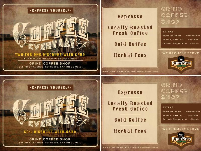 Grind Coffee Shop Menu