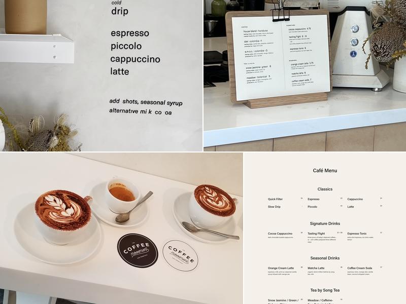 The Coffee Movement Menu