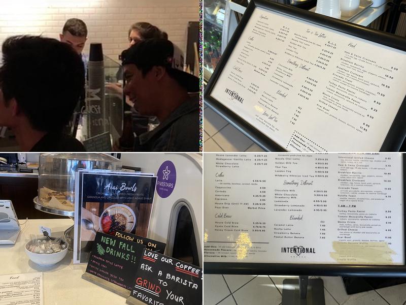 Intentional Coffee Menu