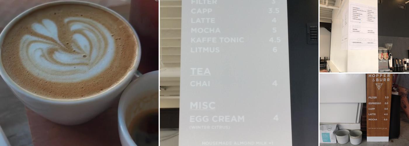 Hopper & Burr Menu