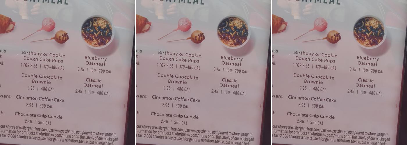 Starbucks Menu