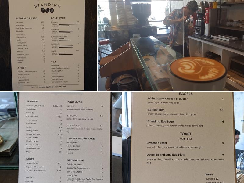 Standing Egg Menu