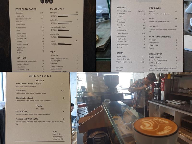Standing Egg Menu
