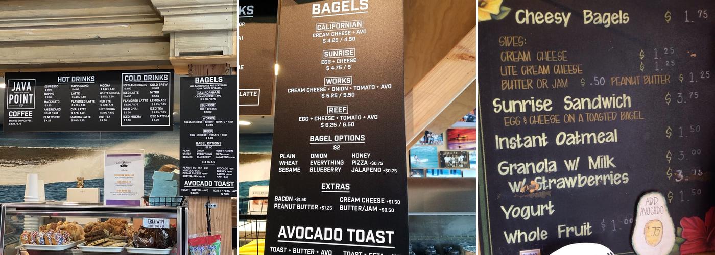 Java Point Menu