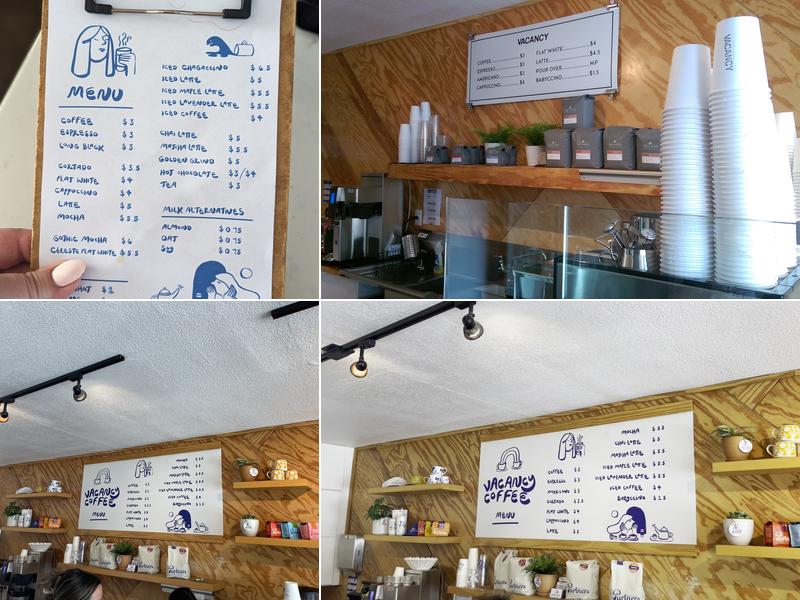 Vacancy Coffee Menu