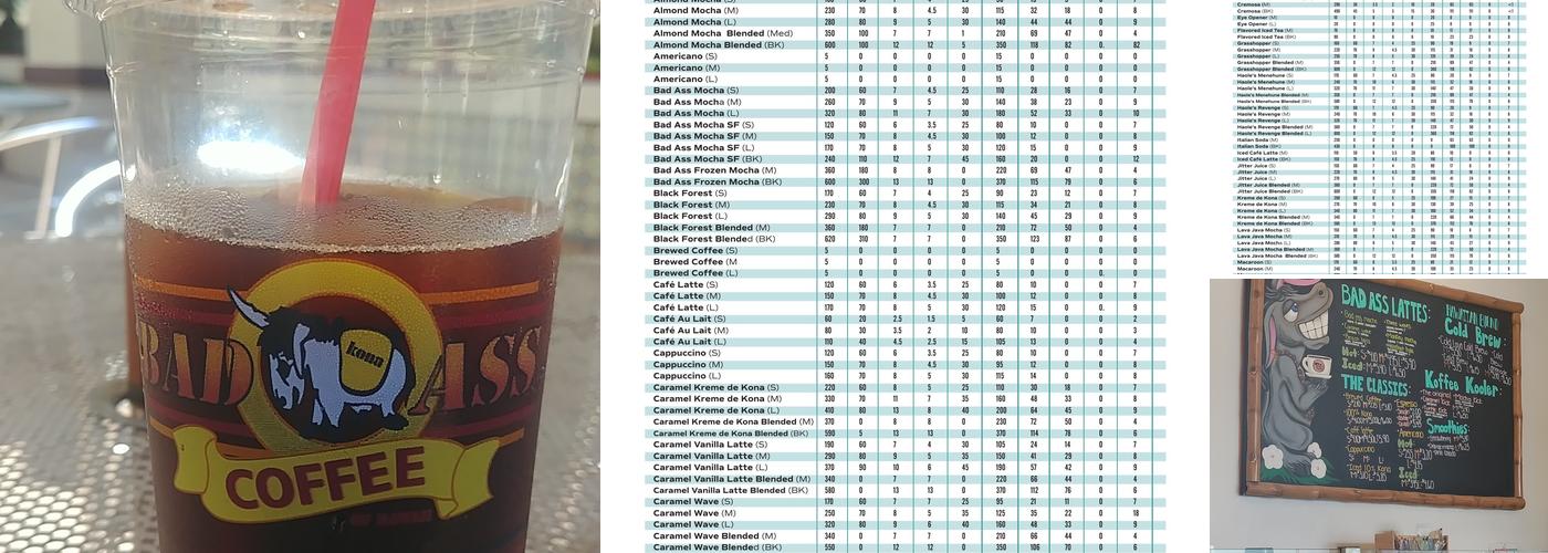 Bad Ass Coffee Menu