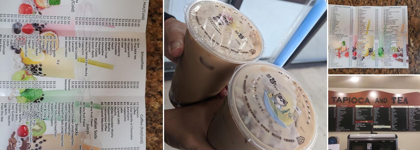 Tapioca & Tea Menu