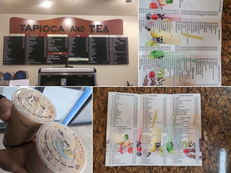 Tapioca & Tea Menu