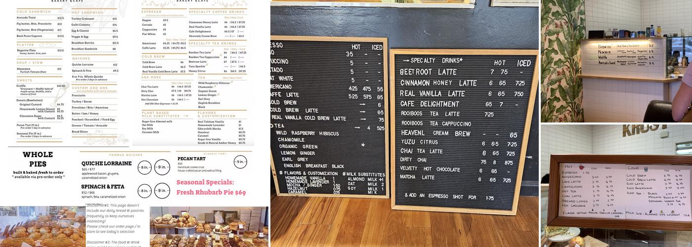 Krust Bakery &Cafe Menu