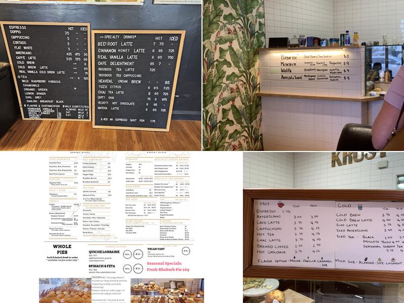Krust Bakery &Cafe Menu