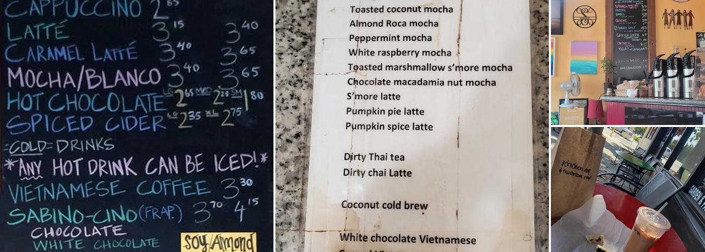 Sabino's Coffee Shop Menu