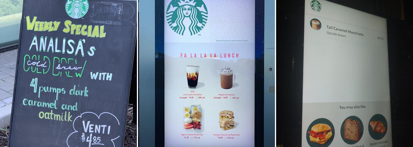 Starbucks Menu
