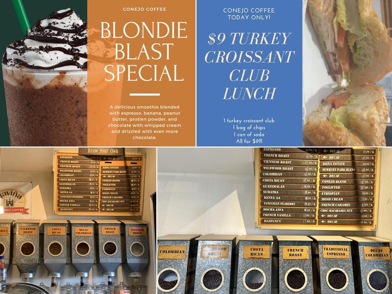 Conejo Coffee Menu