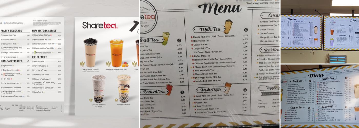 Sharetea Menu