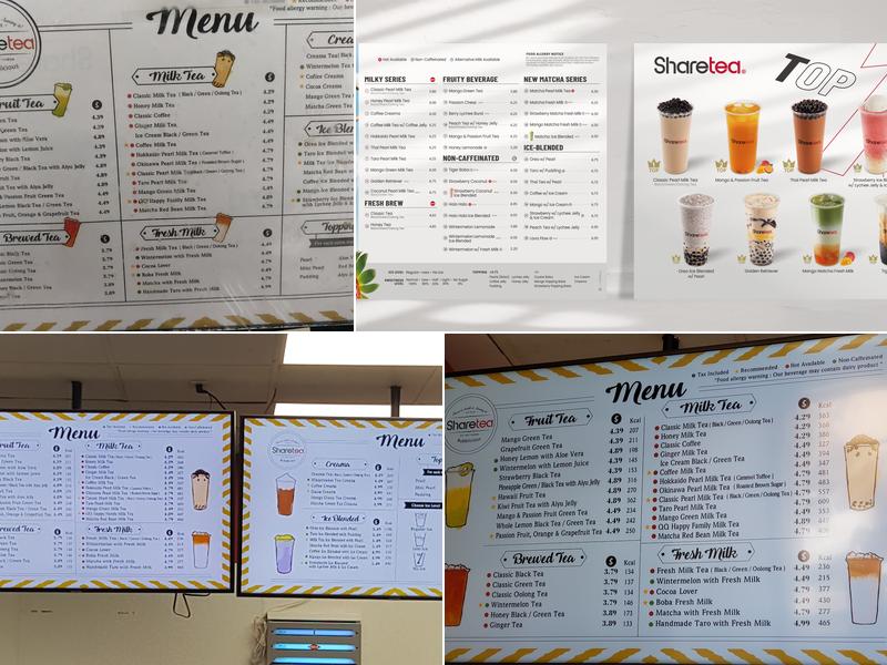 Sharetea Menu