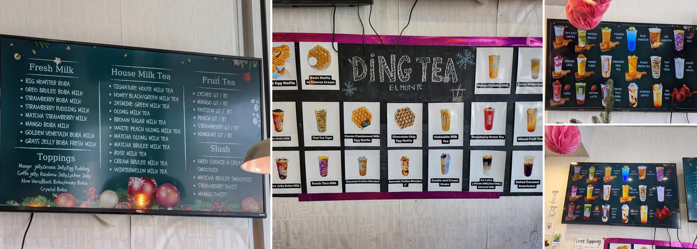Ding Tea Menu
