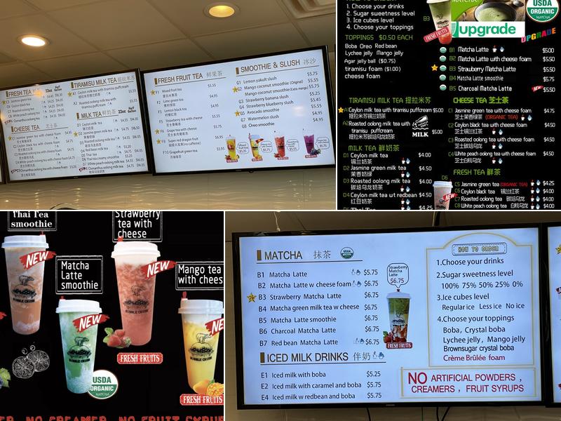 Bubble Crush Menu