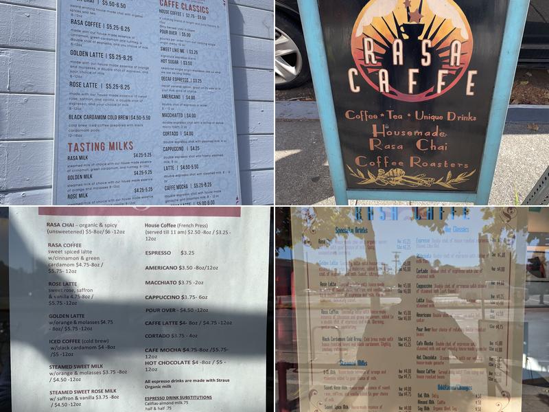 Rasa Caffe Menu