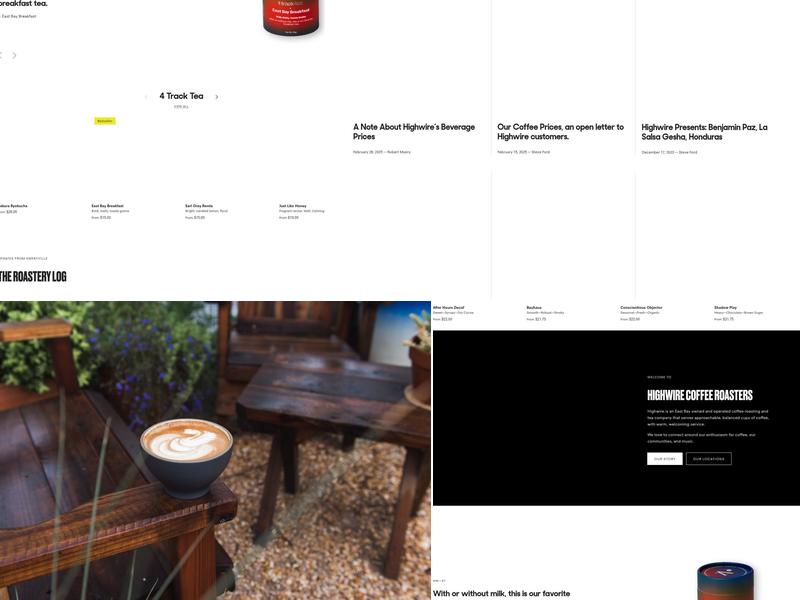 Highwire Coffee Roasters Menu