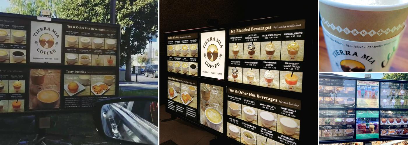 Tierra Mia Coffee Drive Thru Menu