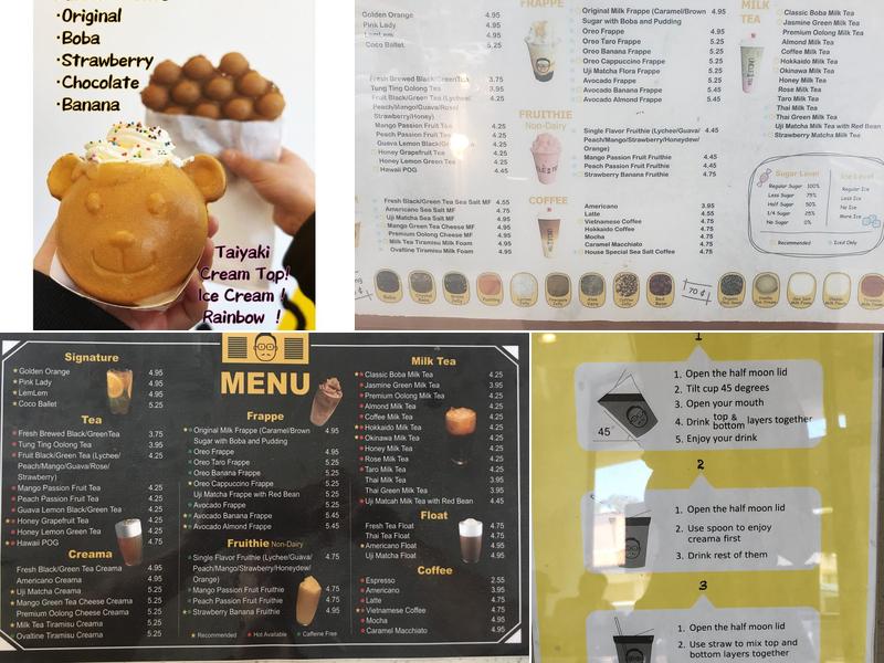 UNCLE TEA Menu