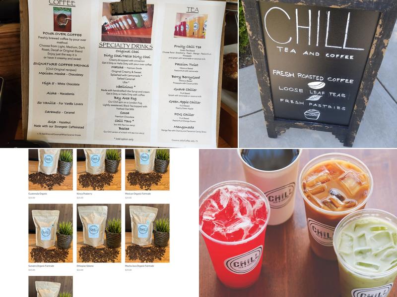 Chill Tea and Coffee Menu