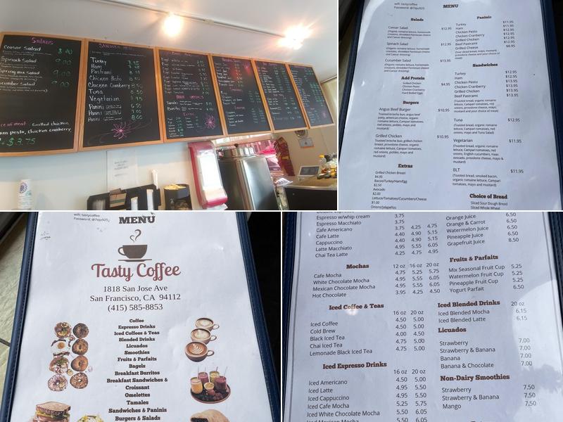 Tasty Coffee Menu