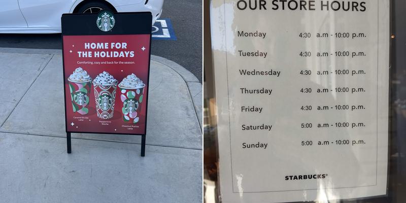 Starbucks Menu