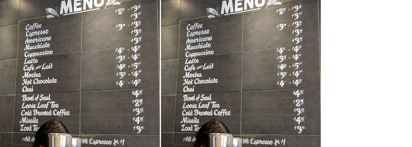 Grindstone Coffee Menu