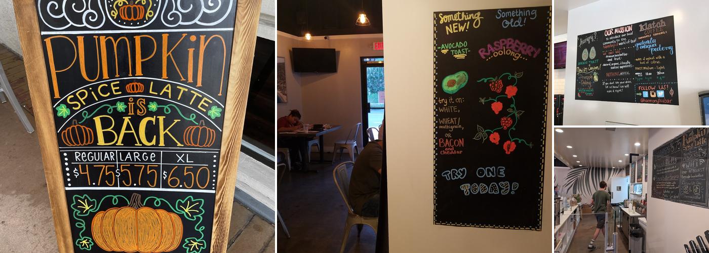 Harmony Tea Bar Menu