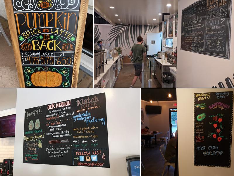 Harmony Tea Bar Menu