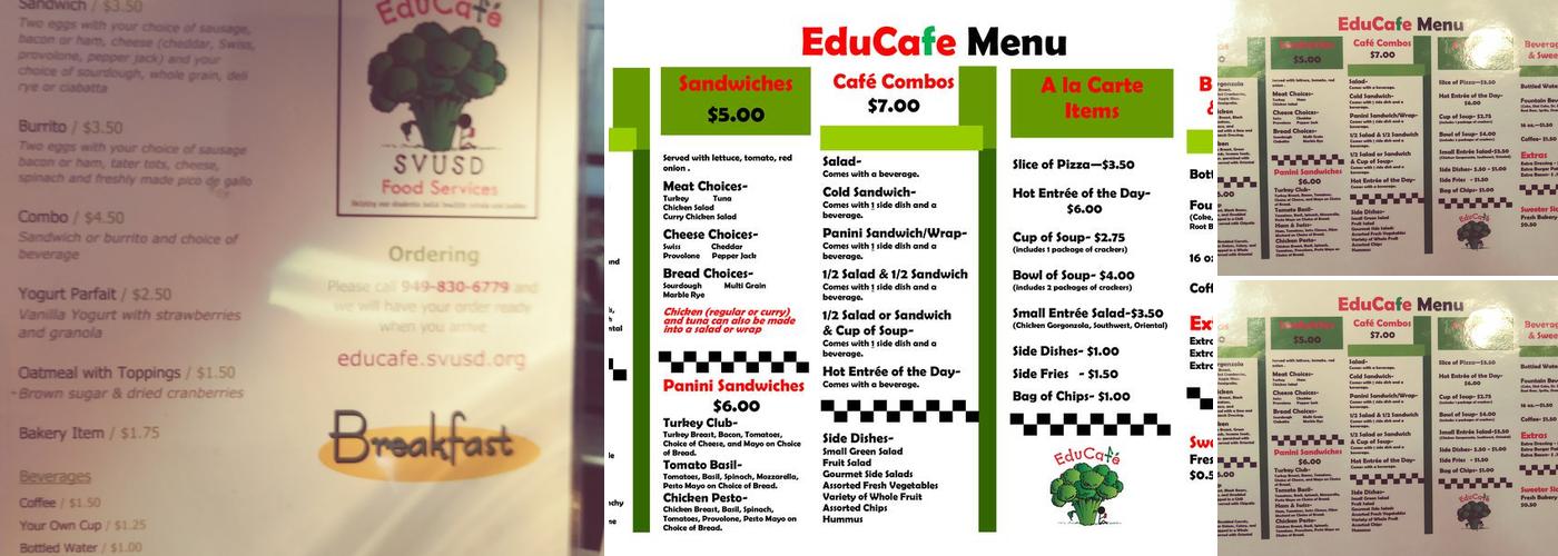 EduCafé Menu