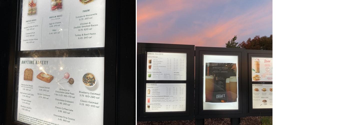 Starbucks Menu