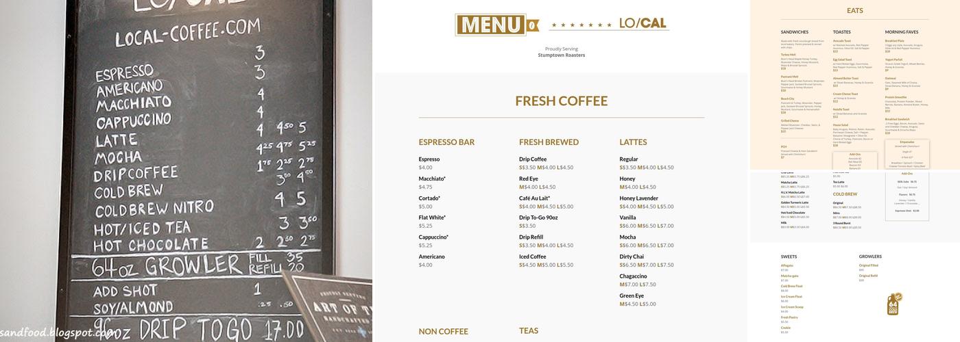 Lo/Cal Coffee & Market Menu