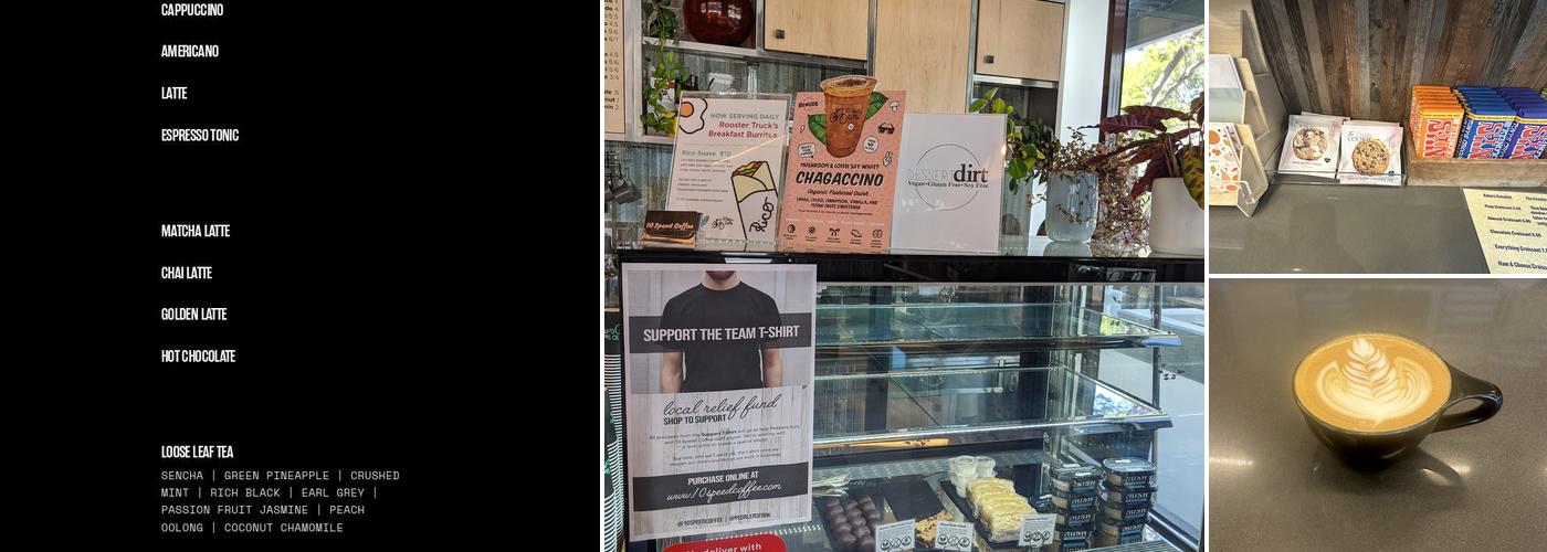 10 Speed Coffee Menu