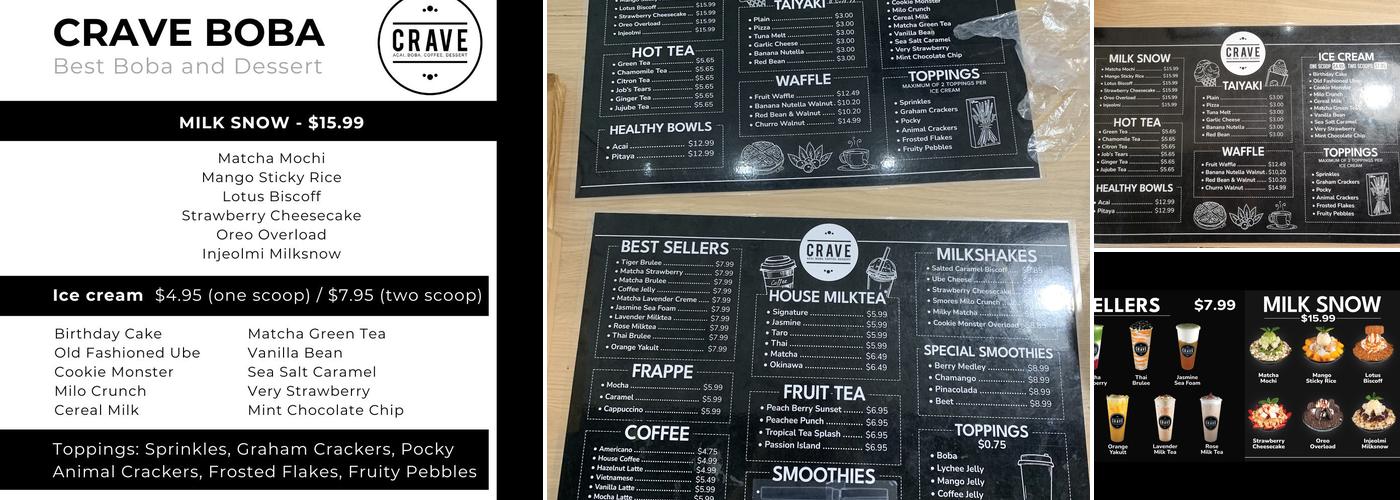 Crave Menu