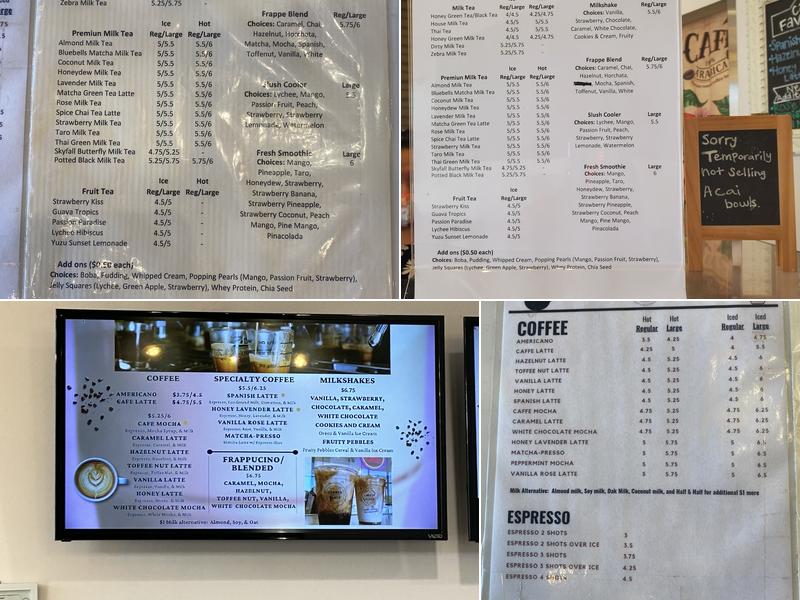 Hooked On Coffee Menu
