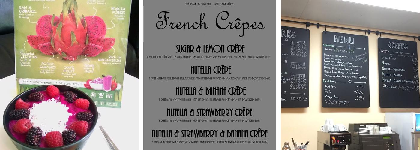 Yogurt Utopia Menu