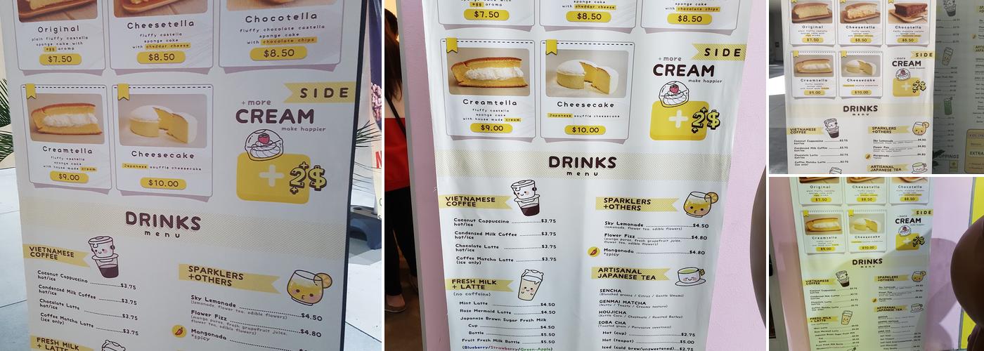 Cheesetella Menu
