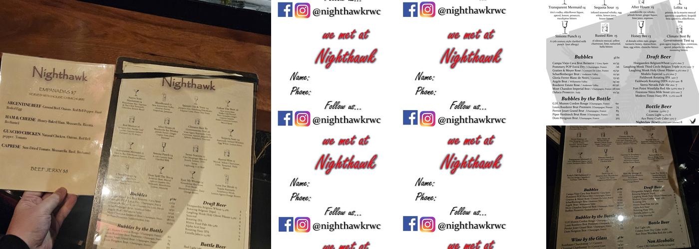 Nighthawk Menu