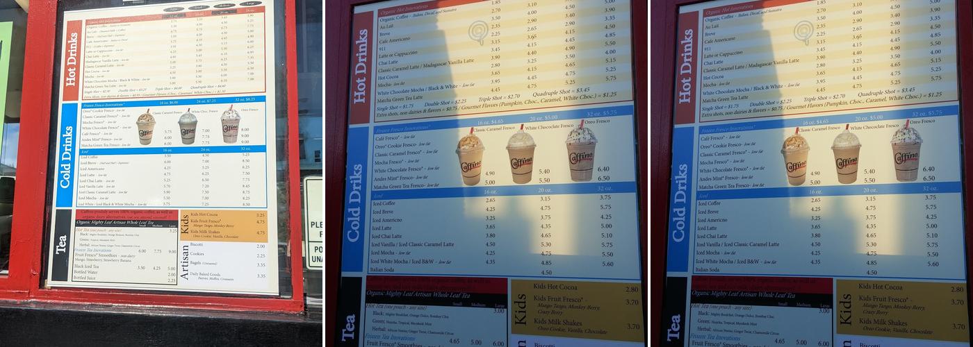 Caffino Menu