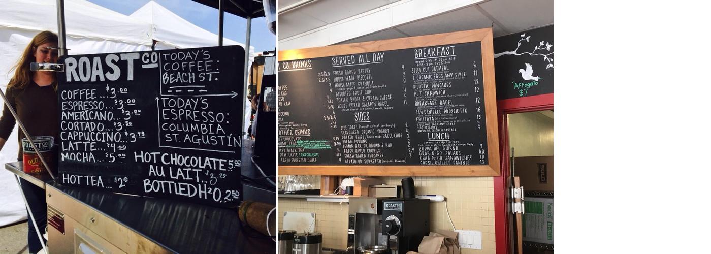 RoastCo Menu