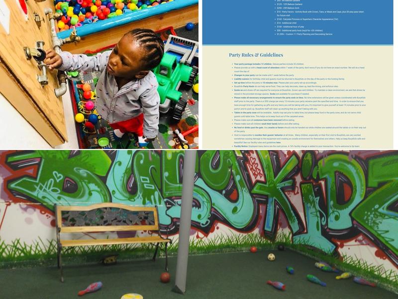 BusyKids Play Town and Coffee Shop Menu