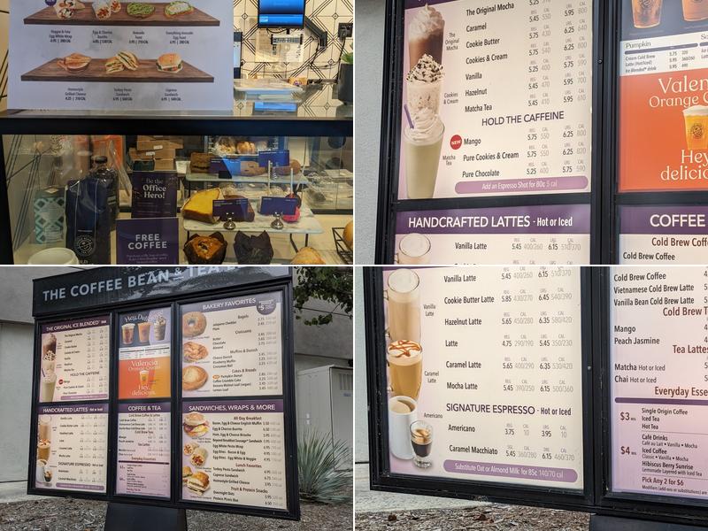 The Coffee Bean & Tea Leaf Menu