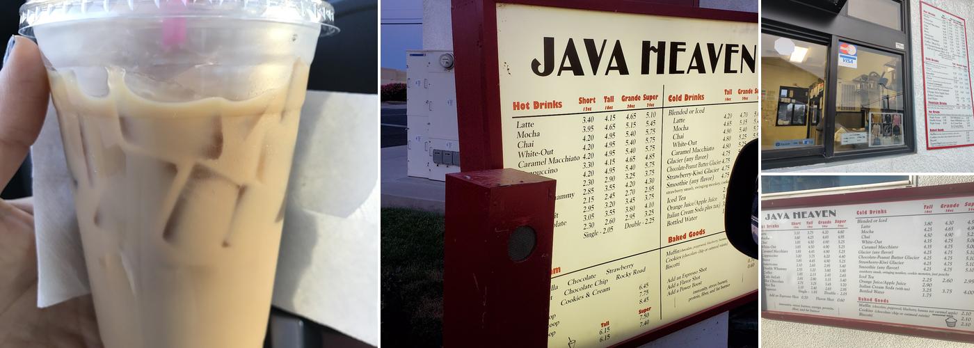 Java Heaven Menu