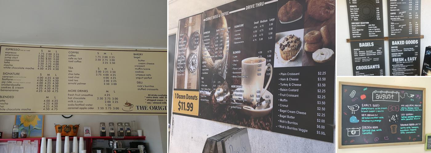 Donut Boss Menu
