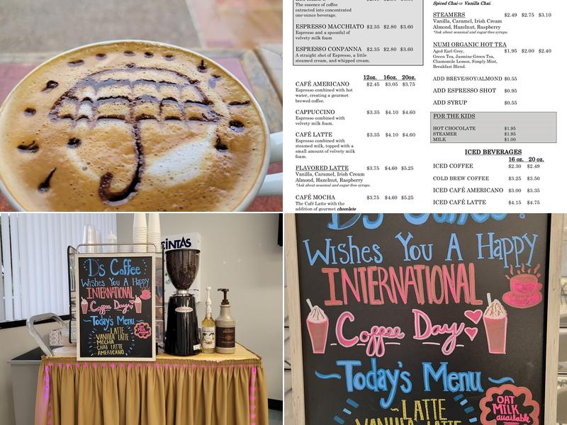 D's Coffee Menu
